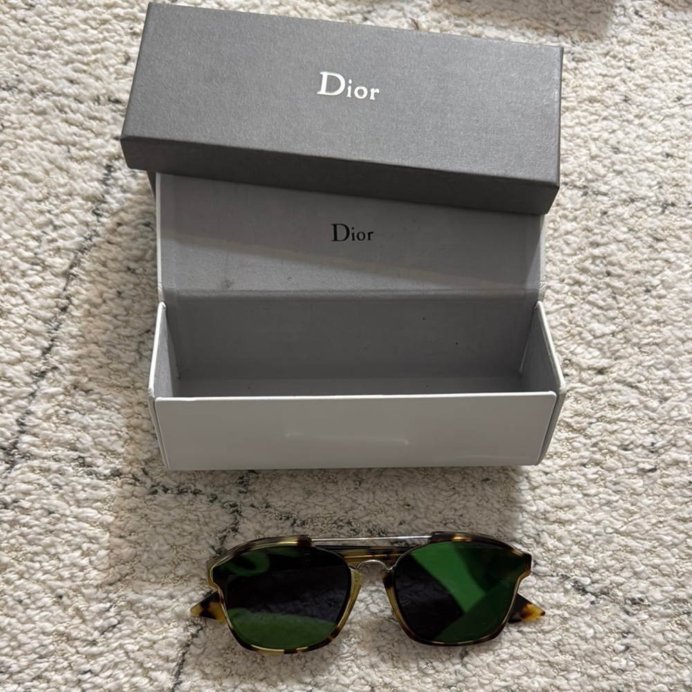 Dior Green and Brown Glasses with Tortoiseshell Frame